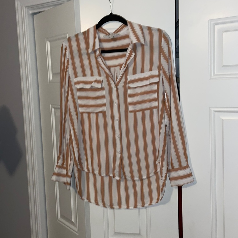 Long sleeved striped shirt